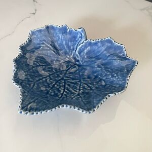 Blue Leaf Serving Dish by Bordallo Pinheiro